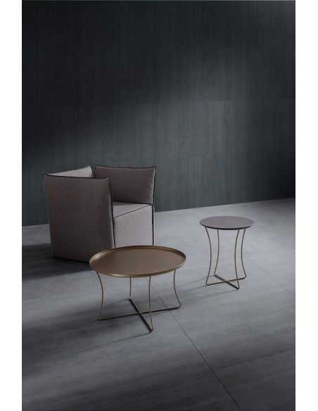 Tavolino lato divano moderno Gabriel Ø40