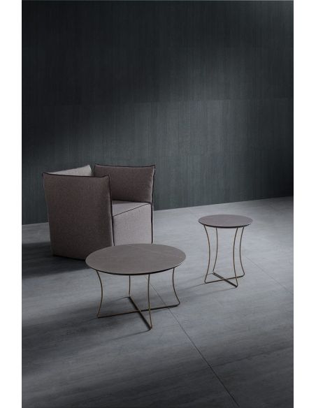 Tavolino lato divano moderno Gabriel Ø40