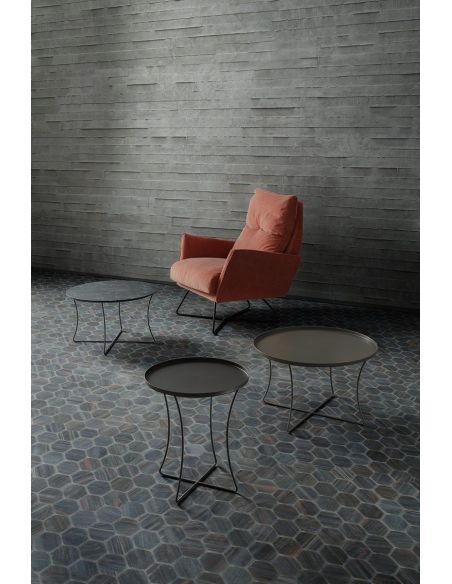 Tavolino da salotto con vassoio Gabriel Ø40 Tavolino da salotto con vassoio Gabriel Ø40