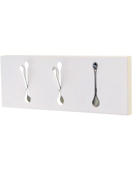 Appendiabiti a muro in metallo Evan 3 White