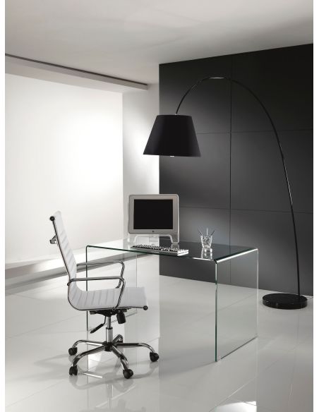 Poltrona presidenziale in ecopelle bianca a schienale alto Duty White