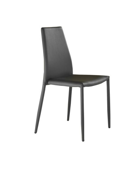 Set 4 sedie da cucina impilabili Nimes Gray