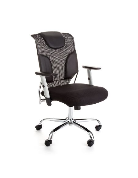 Poltrona direzionale nera design per ufficio regolabile Ederna