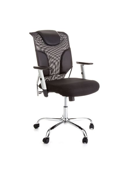 Poltrona direzionale nera design per ufficio regolabile Ederna