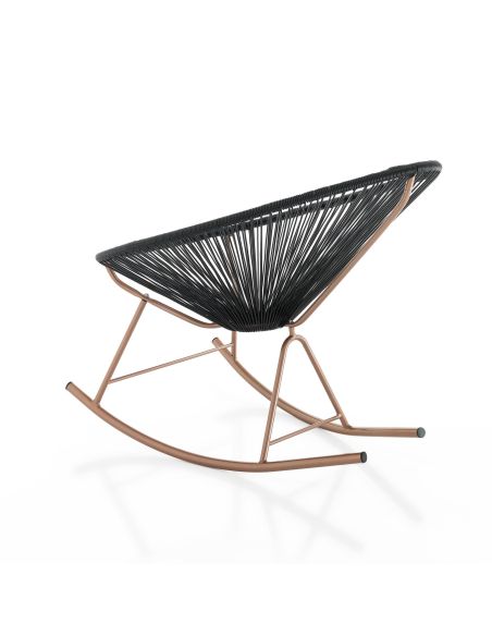 Poltrona a dondolo da esterno o interno Montego Black Poltrona a dondolo da esterno o interno Montego Black