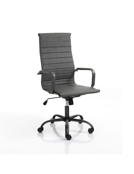 Poltrona direzionale regolabile in ecopelle Mastery Grey Poltrona direzionale regolabile in ecopelle Mastery Grey