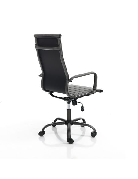 Poltrona direzionale regolabile in ecopelle Mastery Grey Poltrona direzionale regolabile in ecopelle Mastery Grey