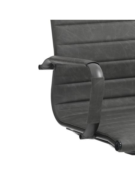 Poltrona direzionale regolabile in ecopelle Mastery Grey Poltrona direzionale regolabile in ecopelle Mastery Grey