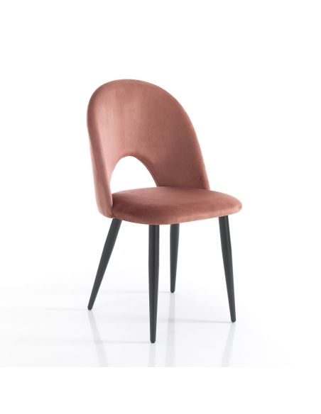 Set 4 sedie imbottite per sala da pranzo Dimitra Pink