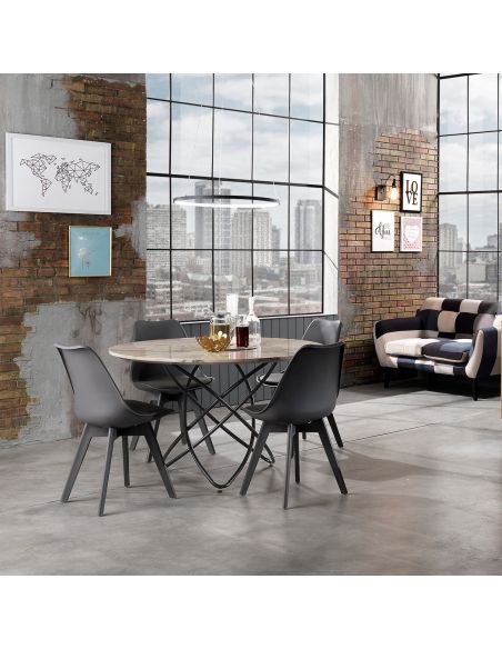 Set 4 sedie cucina moderne Kirby Evo Grey