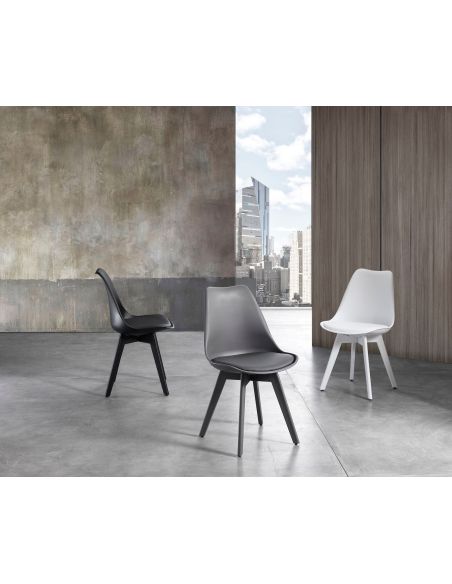 Set 4 sedie cucina moderne Kirby Evo Grey