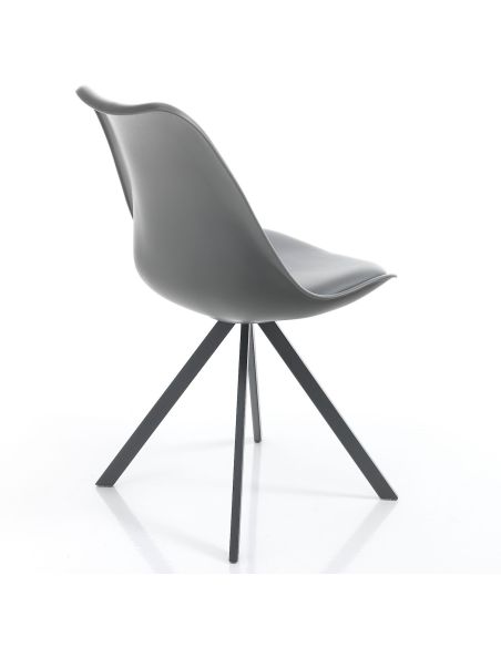 Set 4 sedie design moderno Kirby Slim Grey Set 4 sedie design moderno Kirby Slim Grey