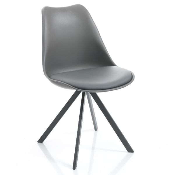 Set 4 sedie design moderno Kirby Slim Grey