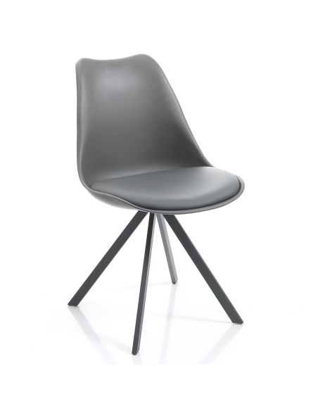 Set 4 sedie design moderno Kirby Slim Grey Set 4 sedie design moderno Kirby Slim Grey