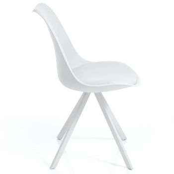 Set 4 sedie moderne per cucina Kirby Slim White 2
