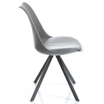 Set 4 sedie design moderno Kirby Slim Grey 2