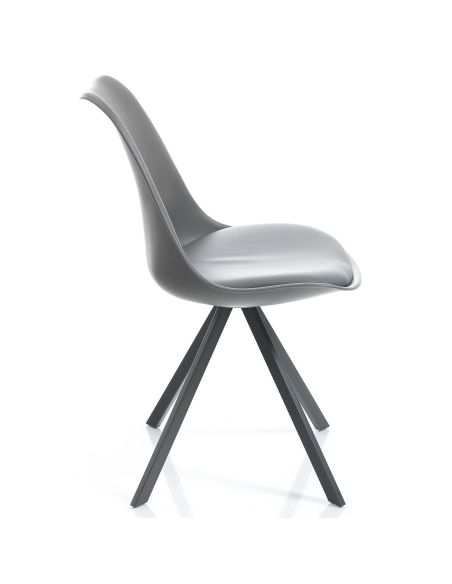 Set 4 sedie design moderno Kirby Slim Grey Set 4 sedie design moderno Kirby Slim Grey
