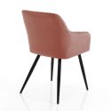 Coppia sedie imbottite con braccioli Ferrand Pink