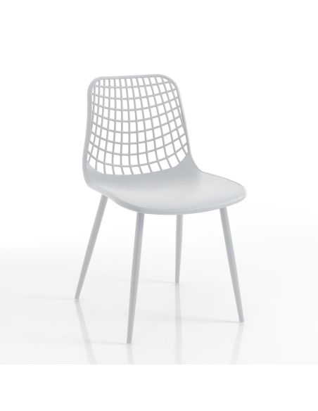 Set 4 sedie cucina da esterno / interno Filotea White Set 4 sedie cucina da esterno / interno Filotea White