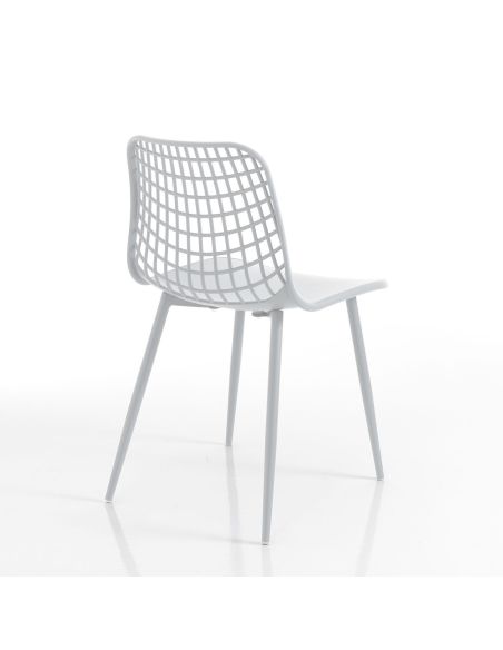 Set 4 sedie cucina da esterno / interno Filotea White Set 4 sedie cucina da esterno / interno Filotea White