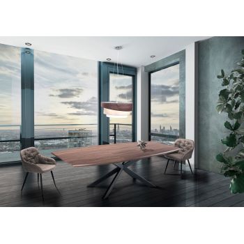 Coppia sedie imbottite con braccioli Mireia Grey 2