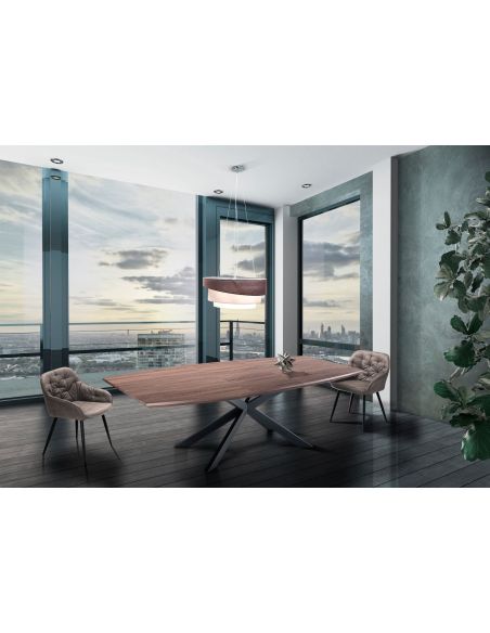 Coppia sedie imbottite con braccioli Mireia Grey