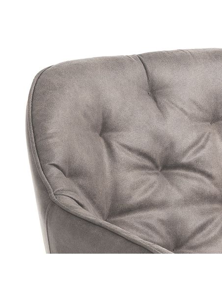 Coppia sedie imbottite con braccioli Mireia Grey