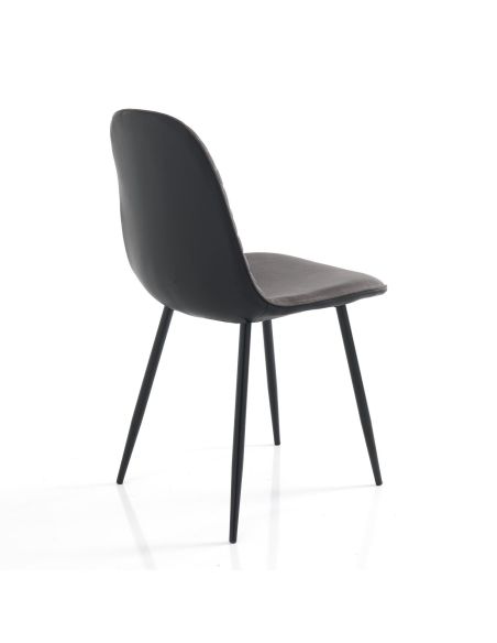 Set 4 sedie imbottite per sala da pranzo Lazing Grey