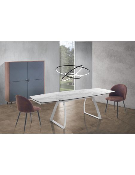 Set 4 sedie imbottite per sala da pranzo Innuendo Brown