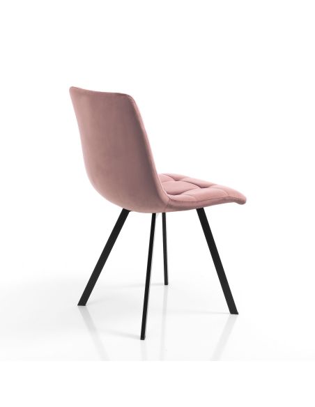 Set 4 sedie imbottite per cucina sala Miracle Pink