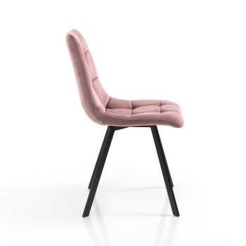 Set 4 sedie imbottite per cucina sala Miracle Pink 2