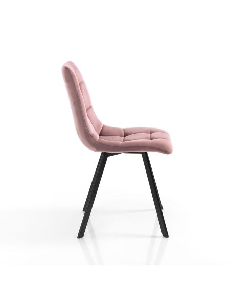 Set 4 sedie imbottite per cucina sala Miracle Pink