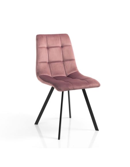 Set 4 sedie imbottite per cucina sala Miracle Pink