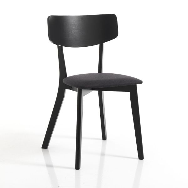 Coppia sedie in legno moderne Talking Black