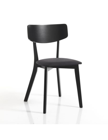 Coppia sedie in legno moderne Talking Black