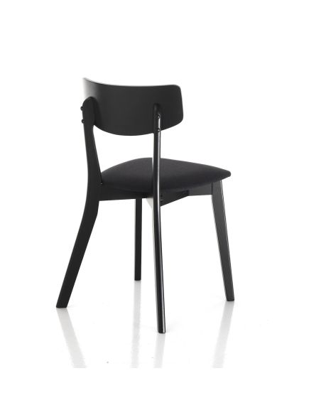 Coppia sedie in legno moderne Talking Black