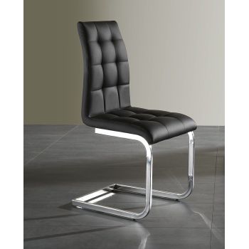 Set 4 sedie moderne in ecopelle Darlington Black 2