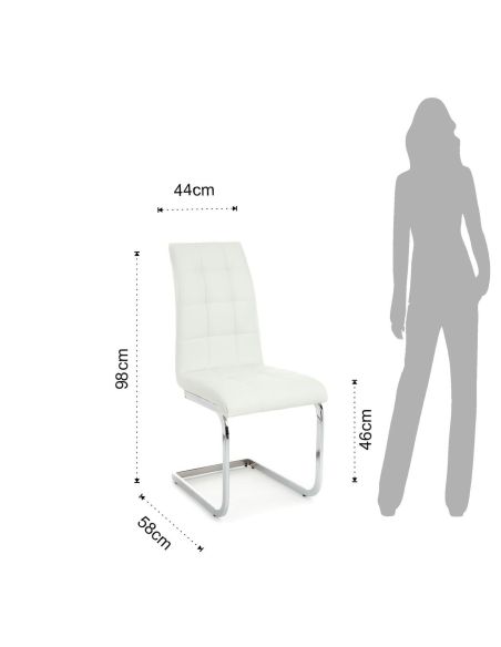 Set 4 sedie design moderno Darlington White
