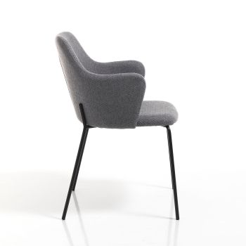Coppia sedie con braccioli da cucina Danny Dark 2