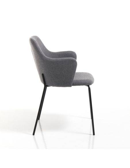 Coppia sedie con braccioli da cucina Danny Dark Coppia sedie con braccioli da cucina Danny Dark