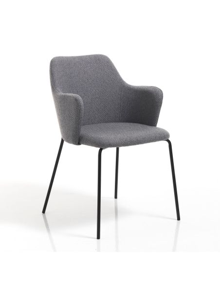 Coppia sedie con braccioli da cucina Danny Dark Coppia sedie con braccioli da cucina Danny Dark