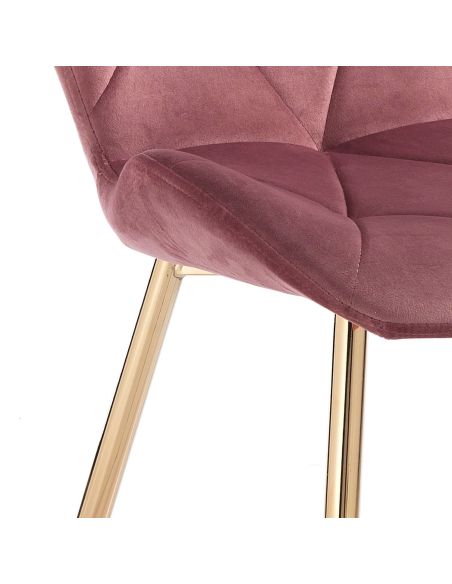 Set 4 sedie imbottite moderne Eleanor New Pink