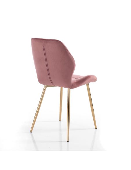 Set 4 sedie imbottite moderne Eleanor New Pink