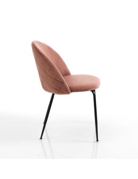 Set 4 sedie imbottite per sala da pranzo While Pink