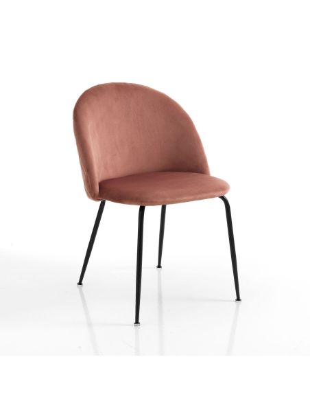 Set 4 sedie imbottite per sala da pranzo While Pink