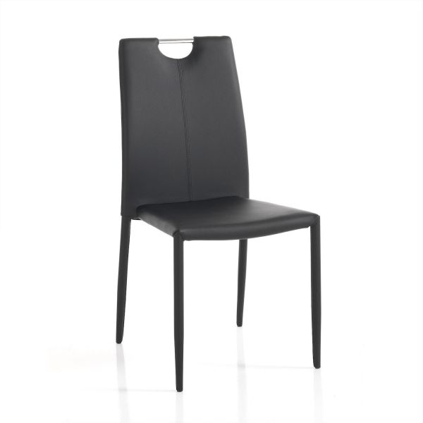 Set 4 sedie impilabili design Comeon Black