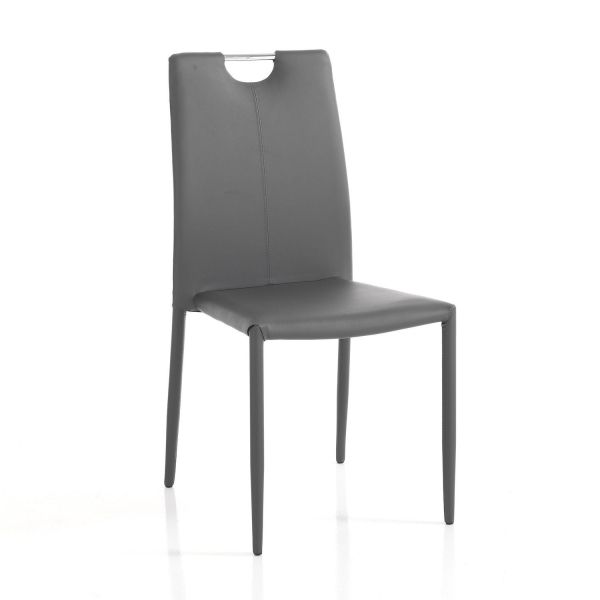 Set 4 sedie impilabili da interno Comeon Grey