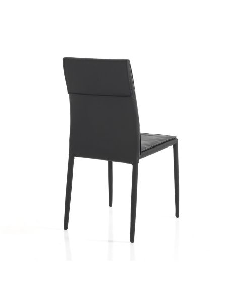 Set 4 sedie impilabili moderne Drummor Black