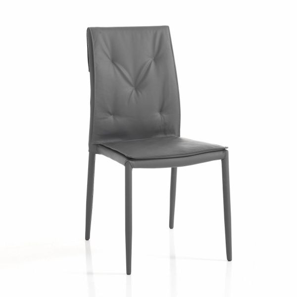 Set 4 sedie impilabili design moderno Drummor Grey