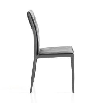 Set 4 sedie impilabili design moderno Drummor Grey 2